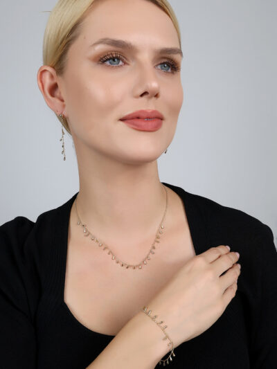 14 Ayar Altın Sallantılı Set