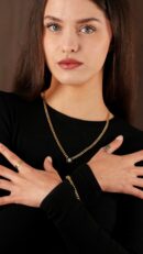 14 Ayar Altın Tektaş Zincir Kolye